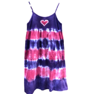 Girls Hand Made Tie-Dyed Dress - Made in Kauai🌸🌴